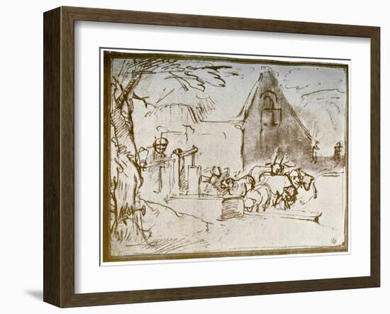 A Farmyard Scene, 1913-Rembrandt van Rijn-Framed Giclee Print