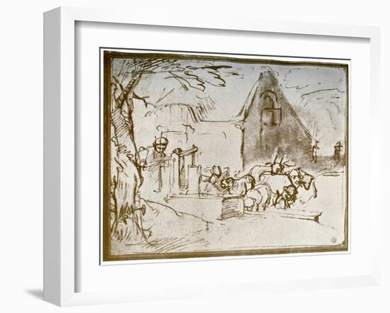 A Farmyard Scene, 1913-Rembrandt van Rijn-Framed Giclee Print