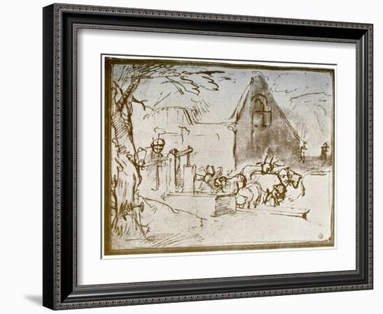 A Farmyard Scene, 1913-Rembrandt van Rijn-Framed Giclee Print