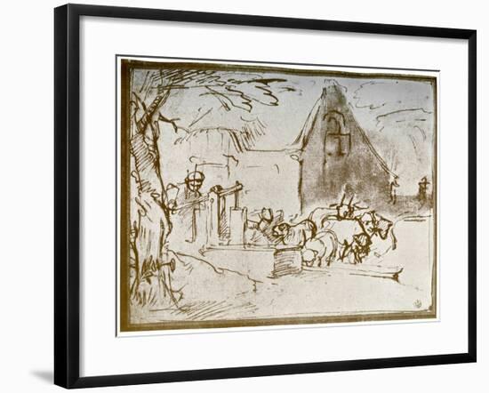 A Farmyard Scene, 1913-Rembrandt van Rijn-Framed Giclee Print