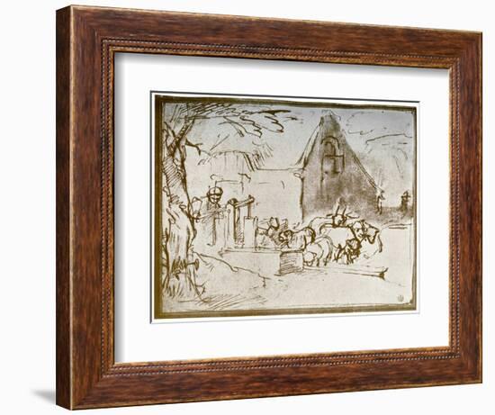 A Farmyard Scene, 1913-Rembrandt van Rijn-Framed Giclee Print