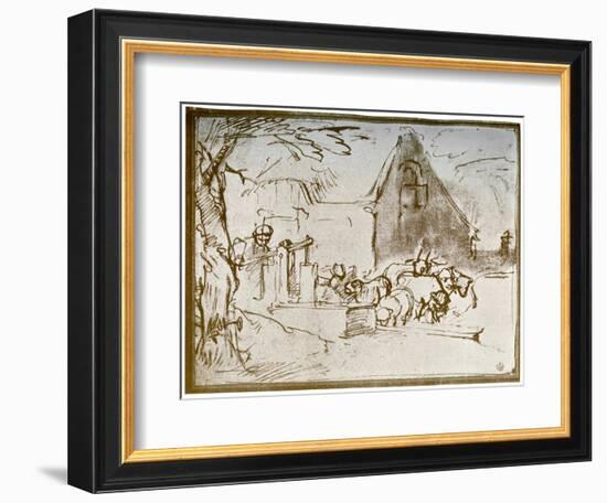 A Farmyard Scene, 1913-Rembrandt van Rijn-Framed Giclee Print