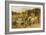 A Farmyard Scene with Plough Horses, Ducks, Cows-John Frederick Herring I-Framed Giclee Print