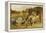 A Farmyard Scene with Plough Horses, Ducks, Cows-John Frederick Herring I-Framed Premier Image Canvas