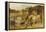 A Farmyard Scene with Plough Horses, Ducks, Cows-John Frederick Herring I-Framed Premier Image Canvas