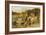 A Farmyard Scene with Plough Horses, Ducks, Cows-John Frederick Herring I-Framed Giclee Print