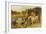 A Farmyard Scene with Plough Horses, Ducks, Cows-John Frederick Herring I-Framed Giclee Print