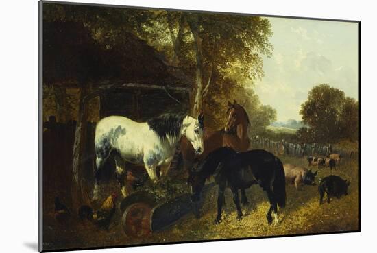 A Farmyard Scene-John Frederick Herring Jnr-Mounted Giclee Print
