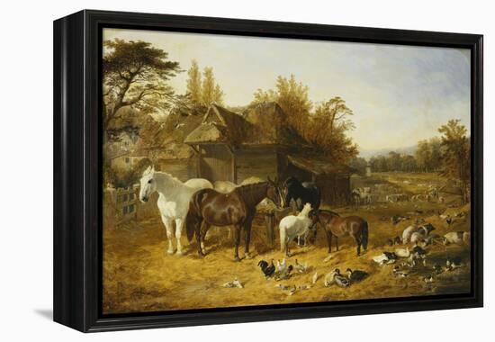 A Farmyard with Horses and Ponies, Berkshire-John Frederick Herring I-Framed Premier Image Canvas