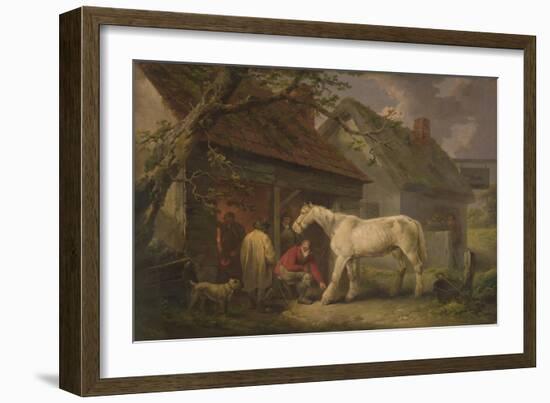 A Farrier's Shop (Or the Farrier's Forge) 1793 (Oil on Canvas)-George Morland-Framed Giclee Print