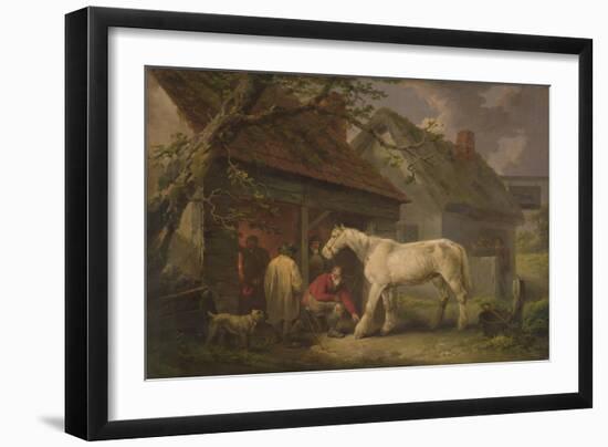 A Farrier's Shop (Or the Farrier's Forge) 1793 (Oil on Canvas)-George Morland-Framed Giclee Print