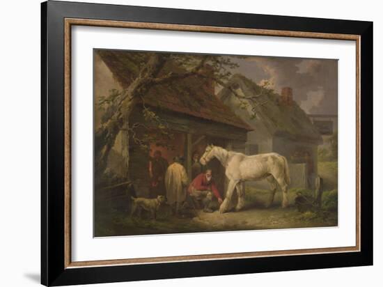 A Farrier's Shop (Or the Farrier's Forge) 1793 (Oil on Canvas)-George Morland-Framed Giclee Print
