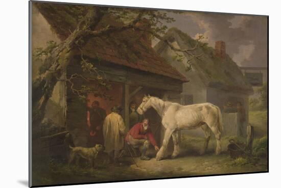A Farrier's Shop (Or the Farrier's Forge) 1793 (Oil on Canvas)-George Morland-Mounted Giclee Print