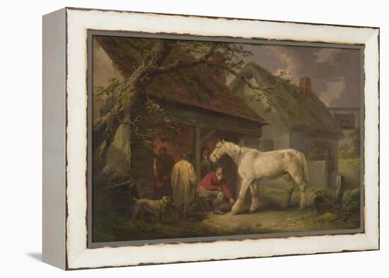 A Farrier's Shop (Or the Farrier's Forge) 1793 (Oil on Canvas)-George Morland-Framed Premier Image Canvas