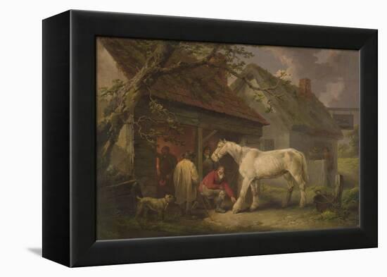 A Farrier's Shop (Or the Farrier's Forge) 1793 (Oil on Canvas)-George Morland-Framed Premier Image Canvas
