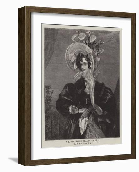 A Fashionable Beauty of 1837-Alfred-edward Chalon-Framed Giclee Print