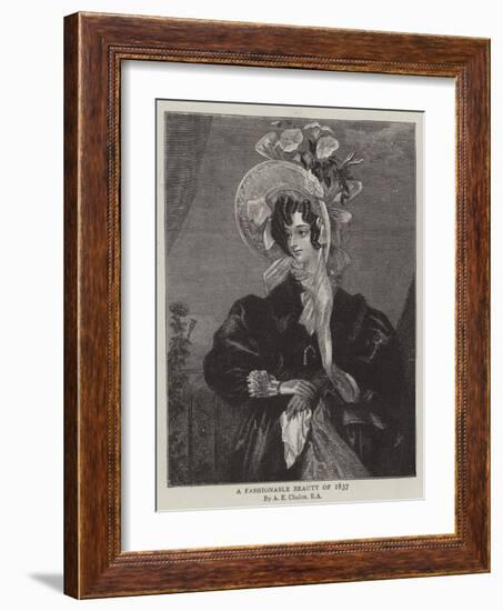 A Fashionable Beauty of 1837-Alfred-edward Chalon-Framed Giclee Print