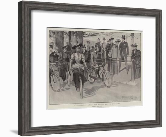 A Fashionable Pastime, the Morning Ride in Hyde Park-Frank Craig-Framed Giclee Print