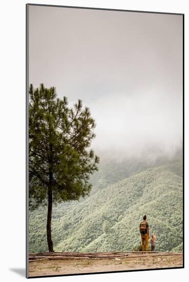 A Father And Daughter Take In The Beauty In The Nepal Mountains-Lindsay Daniels-Mounted Photographic Print