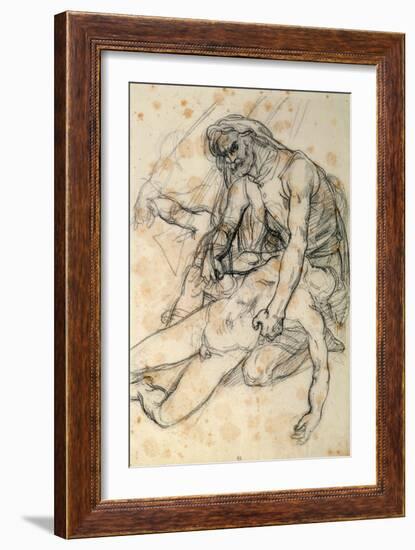 A Father Holding the Body of His Son, Study for the Raft of the Medusa-Théodore Géricault-Framed Giclee Print