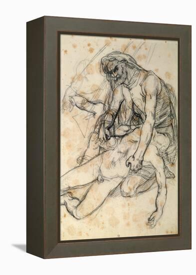 A Father Holding the Body of His Son, Study for the Raft of the Medusa-Théodore Géricault-Framed Premier Image Canvas