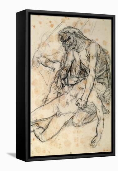 A Father Holding the Body of His Son, Study for the Raft of the Medusa-Théodore Géricault-Framed Premier Image Canvas