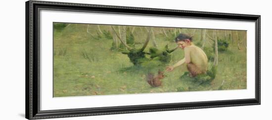 A Faun Feeding a Squirrel-Marianne Stokes-Framed Giclee Print