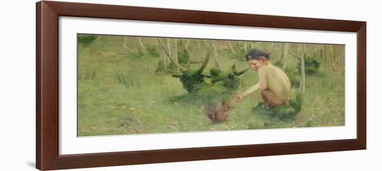 A Faun Feeding a Squirrel-Marianne Stokes-Framed Giclee Print