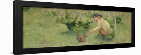 A Faun Feeding a Squirrel-Marianne Stokes-Framed Giclee Print