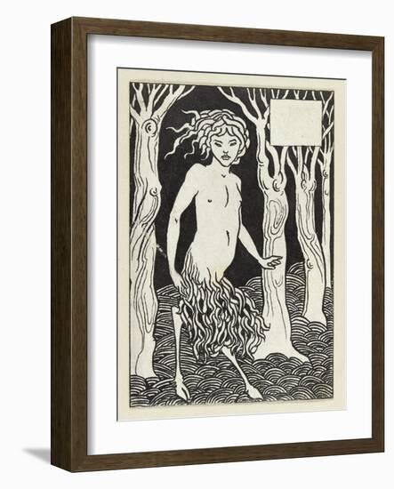 A Faun-Aubrey Beardsley-Framed Giclee Print