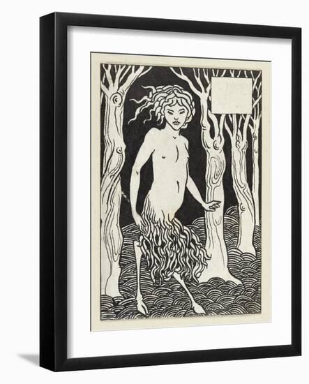 A Faun-Aubrey Beardsley-Framed Giclee Print