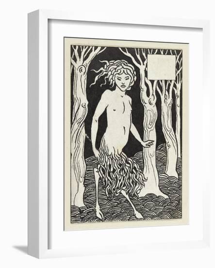 A Faun-Aubrey Beardsley-Framed Giclee Print