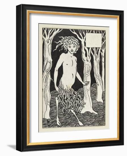 A Faun-Aubrey Beardsley-Framed Giclee Print