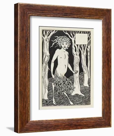 A Faun-Aubrey Beardsley-Framed Giclee Print