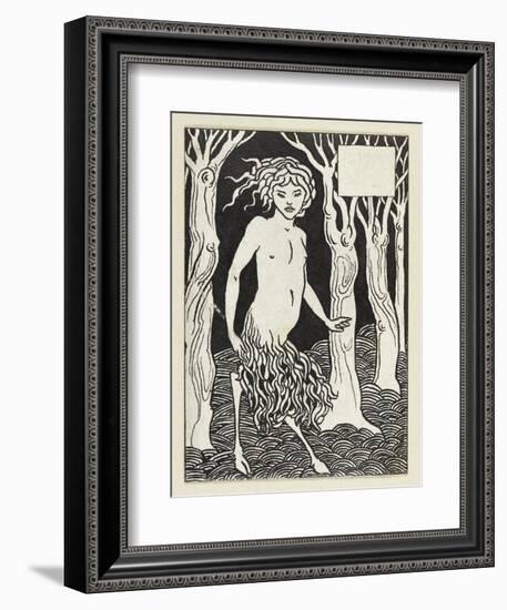 A Faun-Aubrey Beardsley-Framed Giclee Print