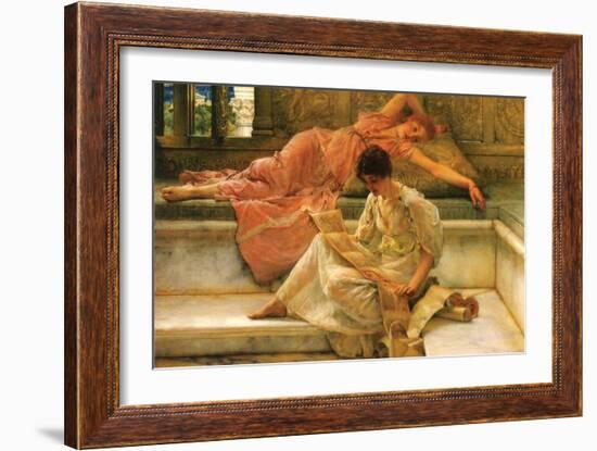 A Favorite Poet-Sir Lawrence Alma-Tadema-Framed Art Print