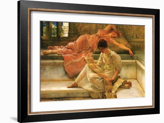 A Favorite Poet-Sir Lawrence Alma-Tadema-Framed Art Print