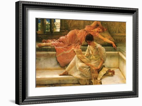 A Favorite Poet-Sir Lawrence Alma-Tadema-Framed Art Print