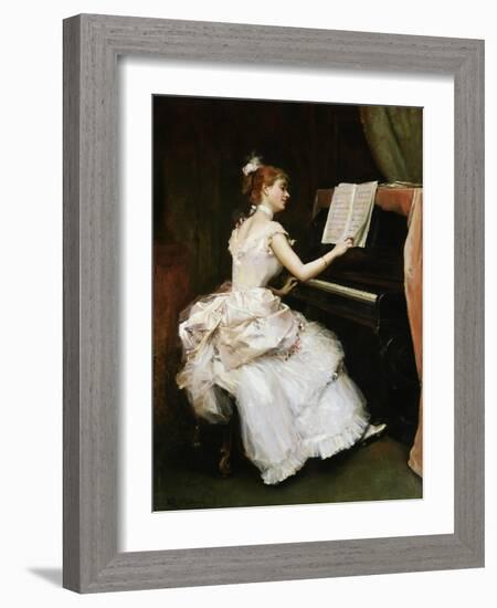 A Favourite Piece-Raimundo De Madrazo Y Garreta-Framed Giclee Print