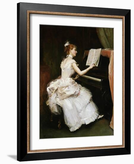 A Favourite Piece-Raimundo De Madrazo Y Garreta-Framed Giclee Print