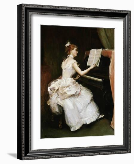 A Favourite Piece-Raimundo De Madrazo Y Garreta-Framed Giclee Print