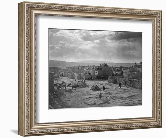 A Feast Day at Acoma-Edward S^ Curtis-Framed Photographic Print