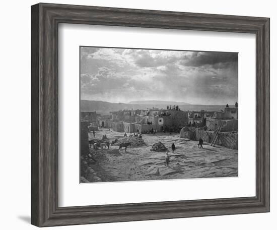 A Feast Day at Acoma-Edward S^ Curtis-Framed Photographic Print