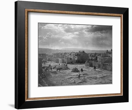 A Feast Day at Acoma-Edward S^ Curtis-Framed Photographic Print