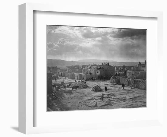 A Feast Day at Acoma-Edward S^ Curtis-Framed Photographic Print