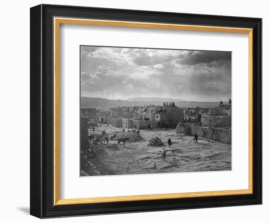 A Feast Day at Acoma-Edward S^ Curtis-Framed Photographic Print