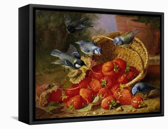 A Feast of Strawberries (Blue Tits) by Eloise Harriet Stannard-Eloise Harriet Stannard-Framed Premier Image Canvas