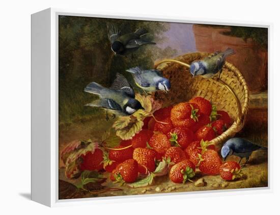 A Feast of Strawberries (Blue Tits) by Eloise Harriet Stannard-Eloise Harriet Stannard-Framed Premier Image Canvas