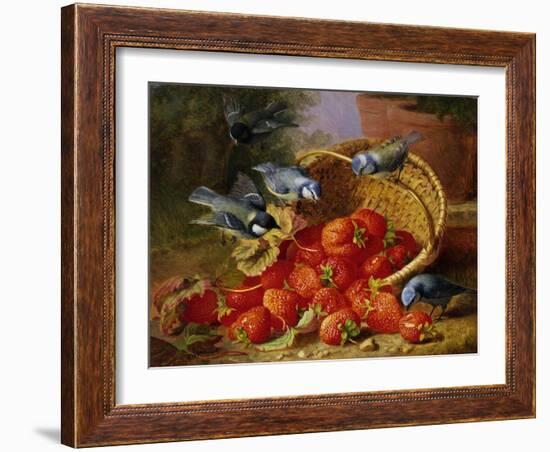 A Feast of Strawberries (Blue Tits) by Eloise Harriet Stannard-Eloise Harriet Stannard-Framed Giclee Print