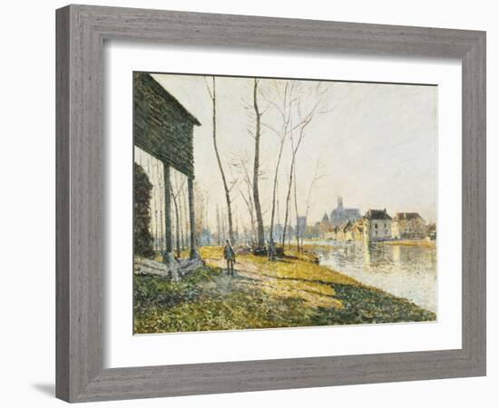 A February Morning in Moret-sur-Loing-Alfred Sisley-Framed Giclee Print